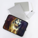 Cosmic Wolf Portrait Print Laptop Sleeve