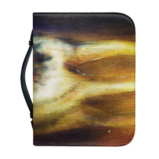 Cosmic Wolf Portrait Print Leather Bible Cover