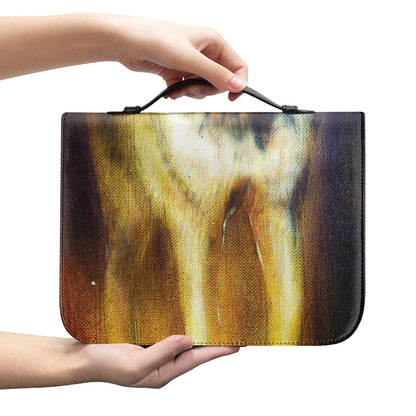 Cosmic Wolf Portrait Print Leather Bible Cover