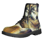 Cosmic Wolf Portrait Print Backpack