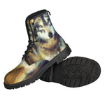 Cosmic Wolf Portrait Print Backpack