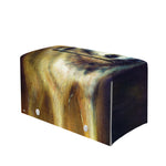 Cosmic Wolf Portrait Print Leather Tissue Box Cover