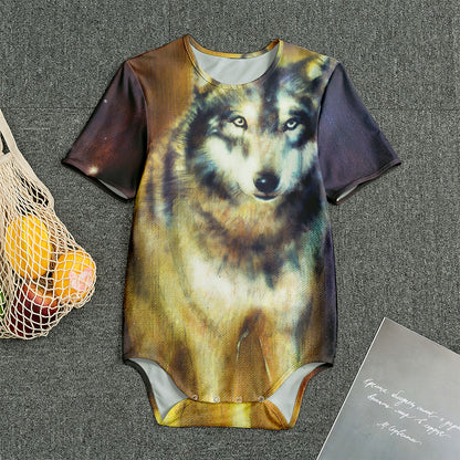 Cosmic Wolf Portrait Print Men's Bodysuit