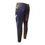Cosmic Wolf Portrait Print Men's Compression Pants