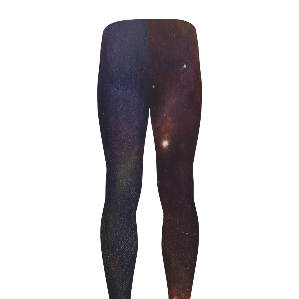 Cosmic Wolf Portrait Print Men's leggings