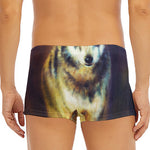 Cosmic Wolf Portrait Print Men's Short Boxer Briefs