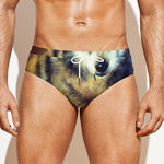 Cosmic Wolf Portrait Print Men's Swim Briefs