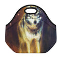 Cosmic Wolf Portrait Print Neoprene Lunch Bag