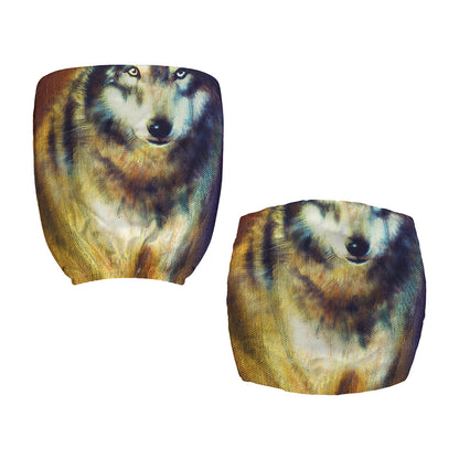 Cosmic Wolf Portrait Print Office Chair Cover