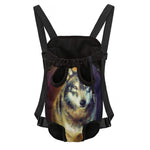 Cosmic Wolf Portrait Print Pet Carrier Backpack