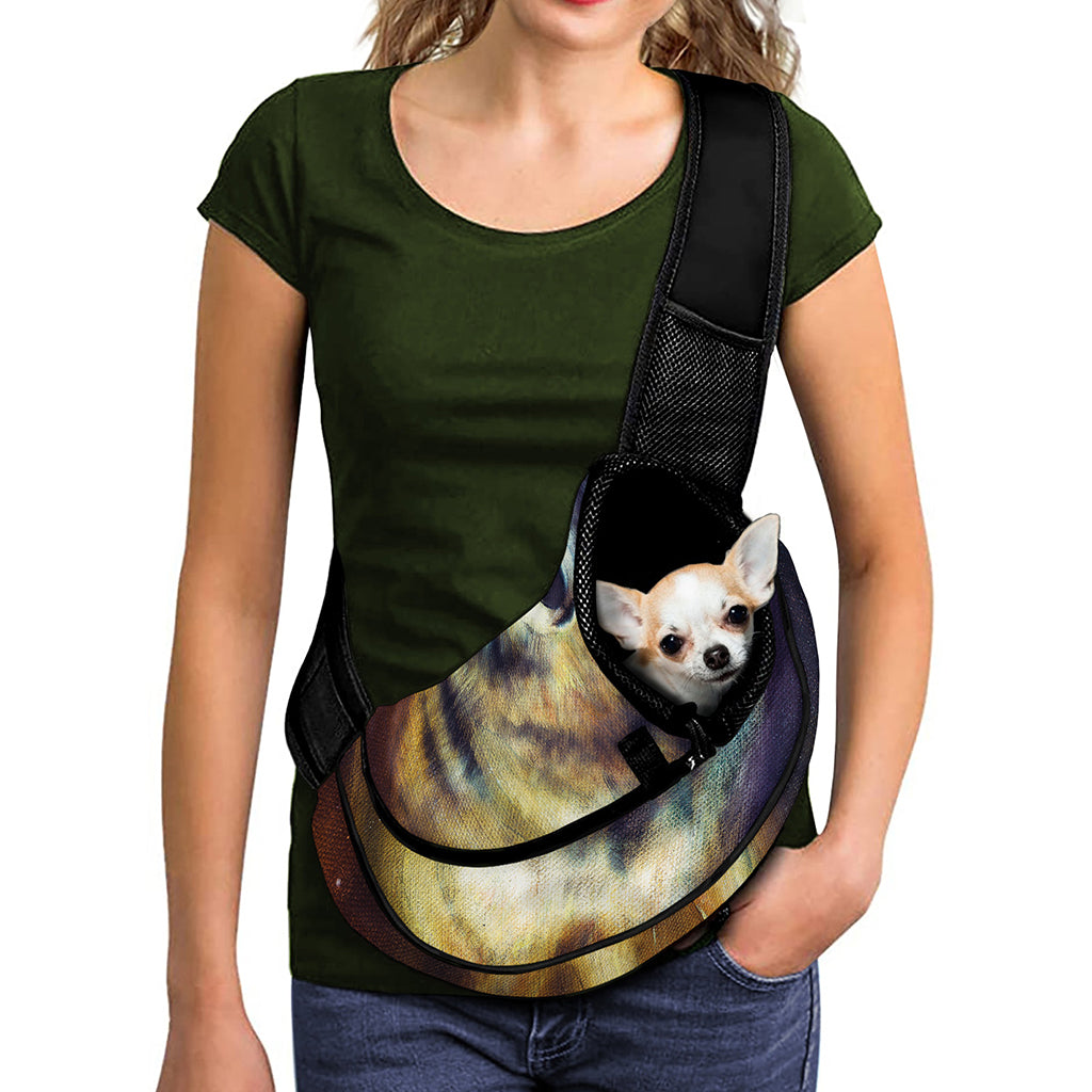 Cosmic Wolf Portrait Print Pet Sling Carrier