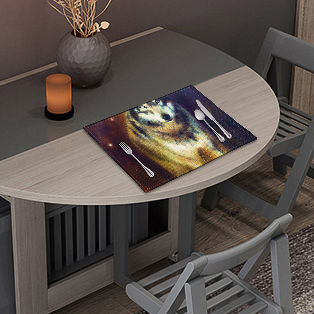 Cosmic Wolf Portrait Print Placemat