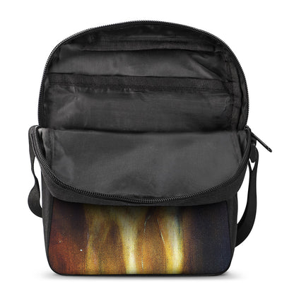 Cosmic Wolf Portrait Print Rectangular Crossbody Bag