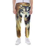 Cosmic Wolf Portrait Print Scuba Joggers