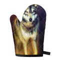 Cosmic Wolf Portrait Print Single Oven Mitt
