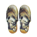 Cosmic Wolf Portrait Print Slippers