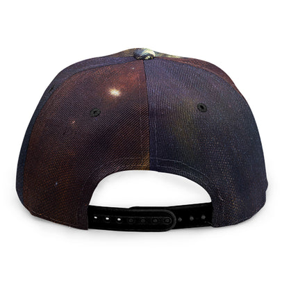 Cosmic Wolf Portrait Print Snapback Cap