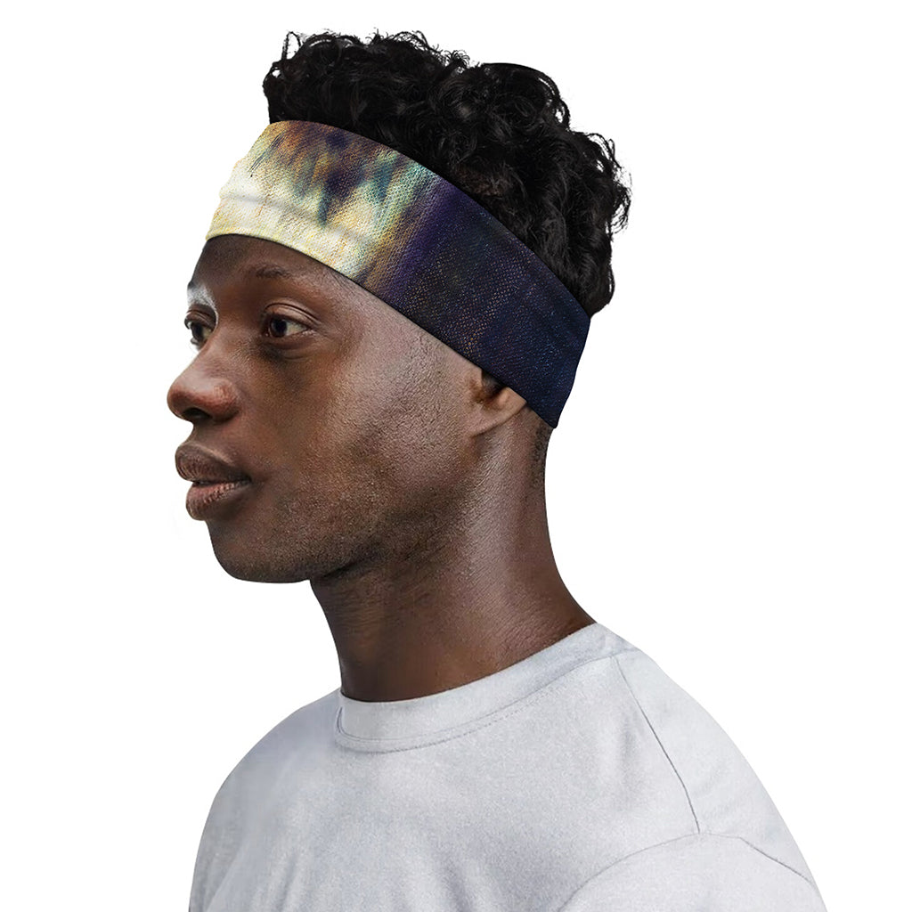 Cosmic Wolf Portrait Print Sports Headband
