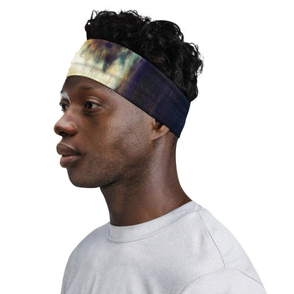 Cosmic Wolf Portrait Print Sports Headband