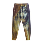 Cosmic Wolf Portrait Print Sweatpants