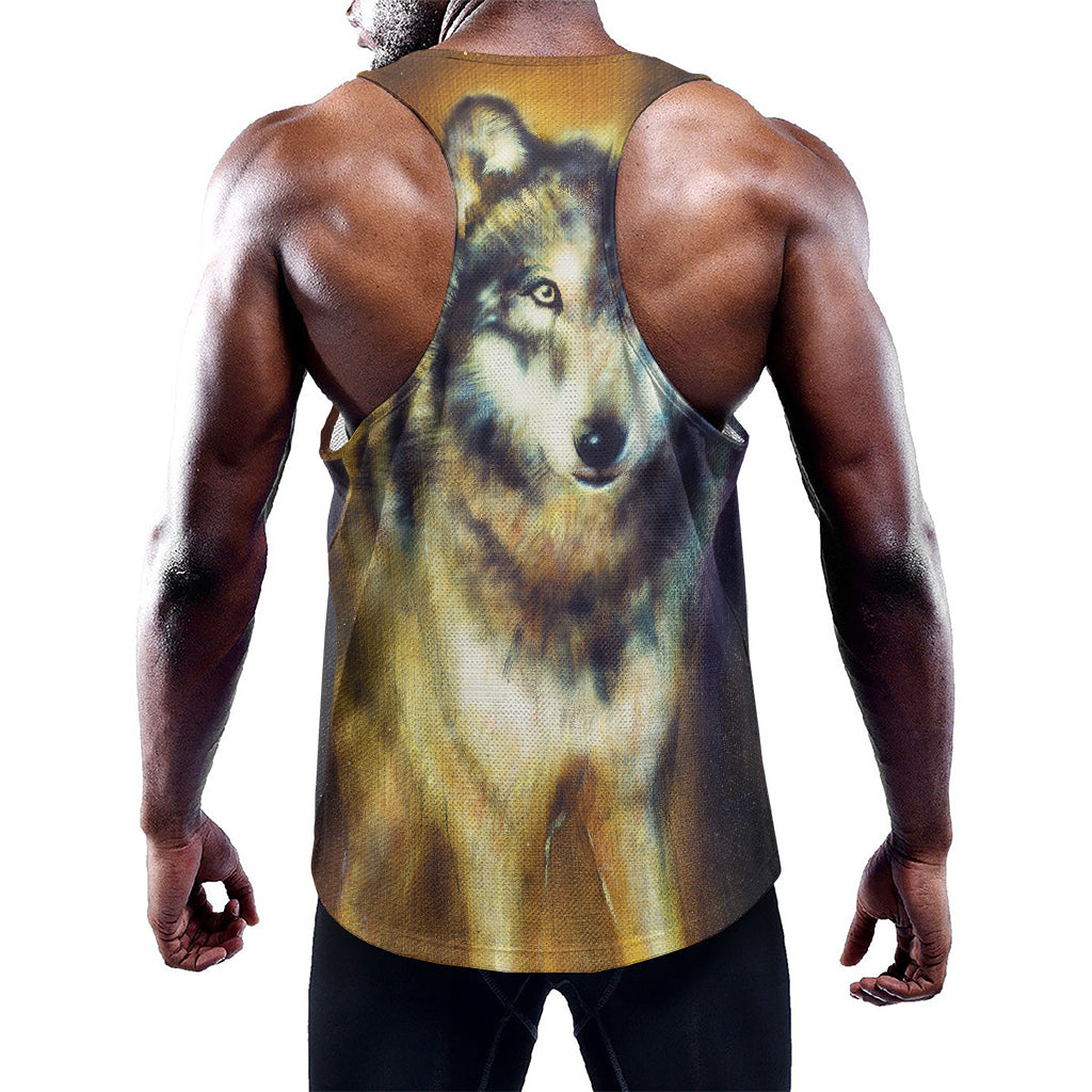 Cosmic Wolf Portrait Print Training Tank Top