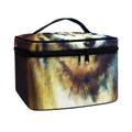 Cosmic Wolf Portrait Print Travel Makeup Bag