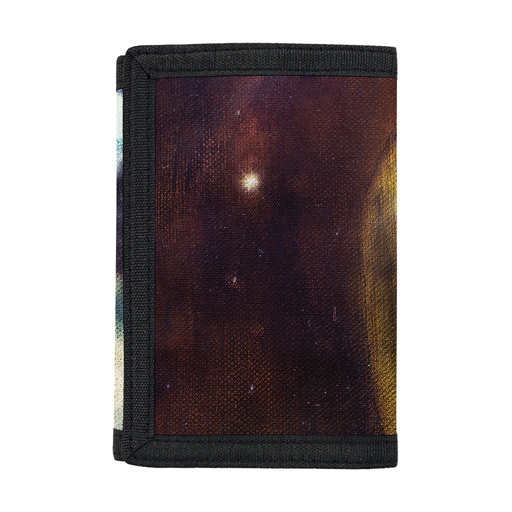Cosmic Wolf Portrait Print Trifold Wallet