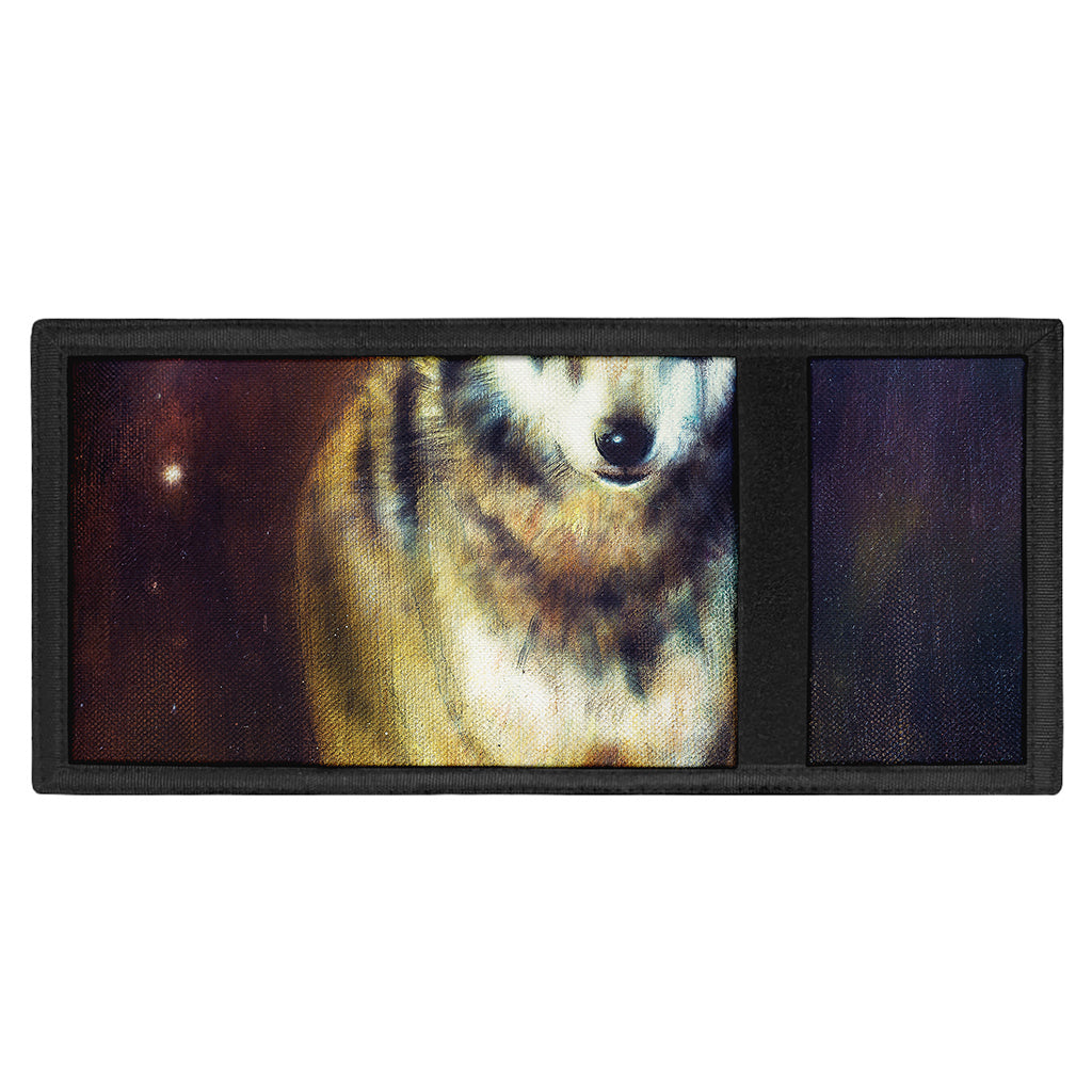 Cosmic Wolf Portrait Print Trifold Wallet