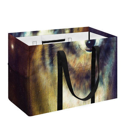 Cosmic Wolf Portrait Print Utility Tote Bag