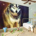 Cosmic Wolf Portrait Print Wall Sticker