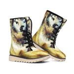 Cosmic Wolf Portrait Print Winter Boots