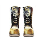 Cosmic Wolf Portrait Print Winter Boots
