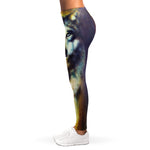 Cosmic Wolf Portrait Print Women's Leggings