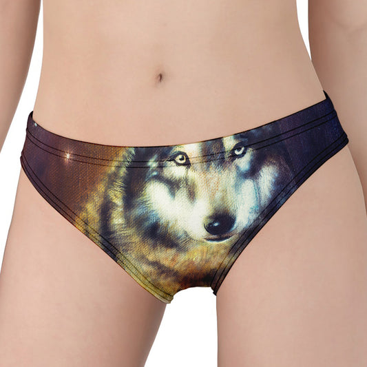 Cosmic Wolf Portrait Print Women's Panties