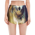 Cosmic Wolf Portrait Print Women's Split Running Shorts
