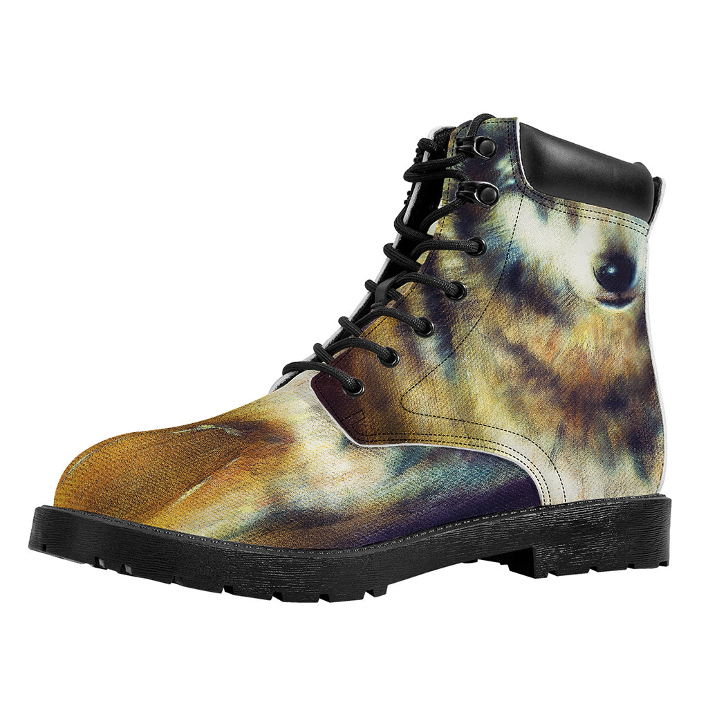 Cosmic Wolf Portrait Print Work Boots