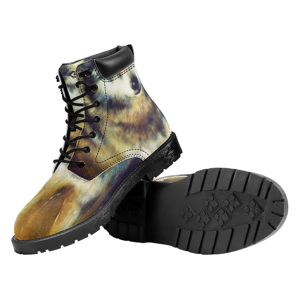 Cosmic Wolf Portrait Print Work Boots