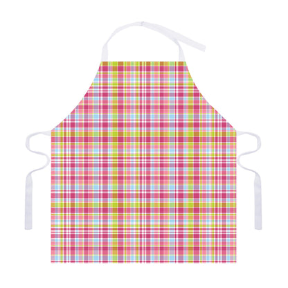 Cotton Candy Pastel Plaid Pattern Print Adjustable Apron