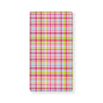 Cotton Candy Pastel Plaid Pattern Print Baby Crib Sheet