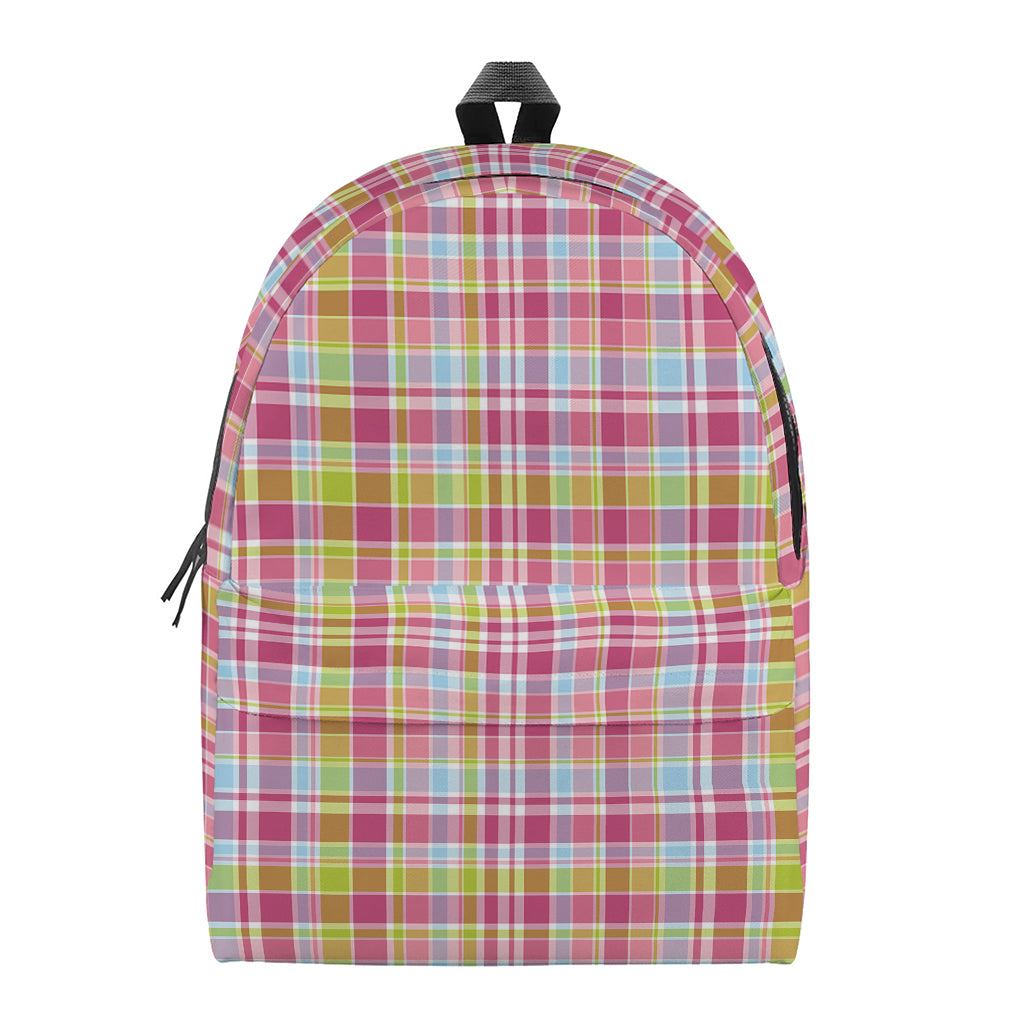 Cotton Candy Pastel Plaid Pattern Print Backpack