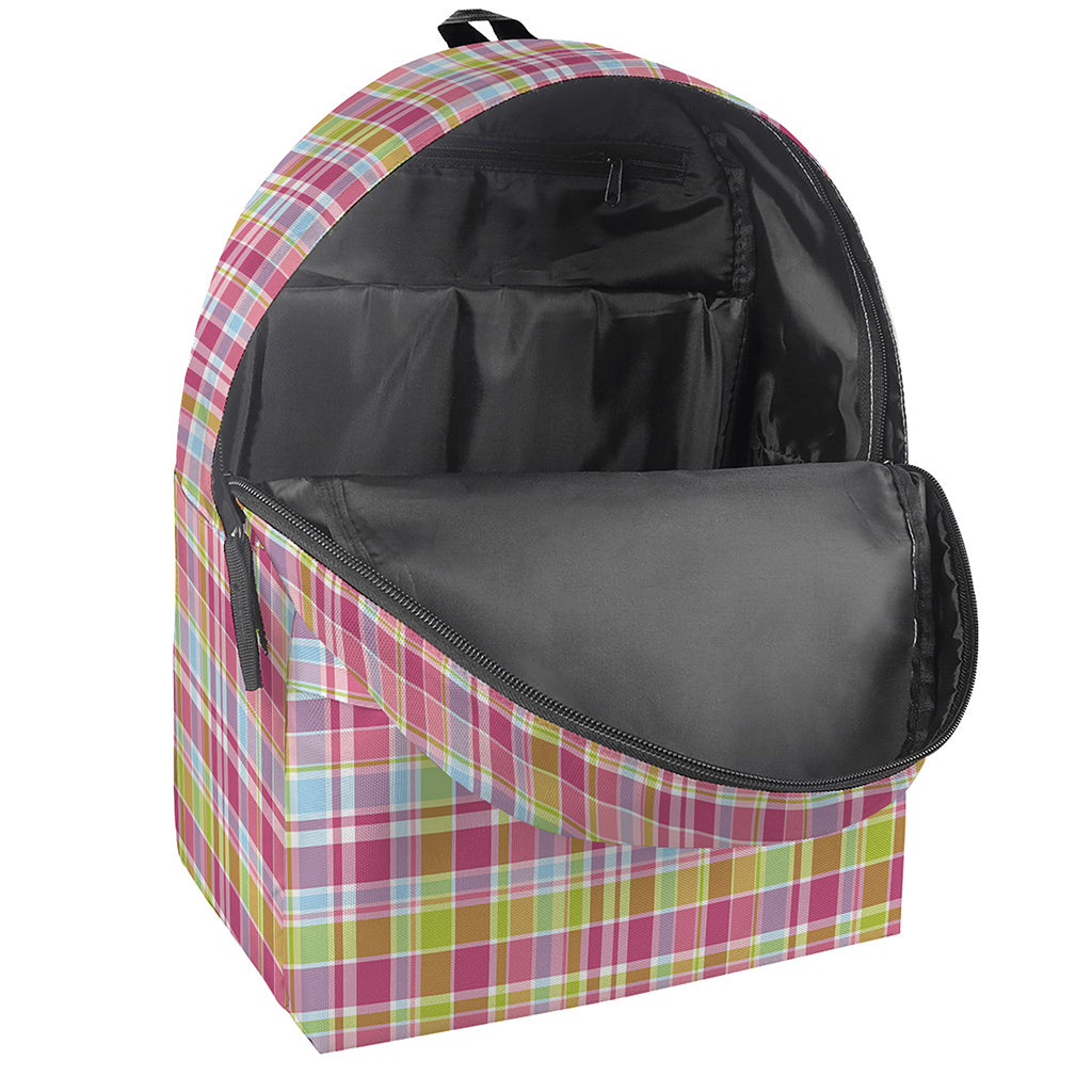 Cotton Candy Pastel Plaid Pattern Print Backpack