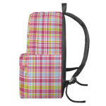 Cotton Candy Pastel Plaid Pattern Print Backpack