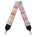 Cotton Candy Pastel Plaid Pattern Print Bag Strap
