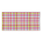 Cotton Candy Pastel Plaid Pattern Print Beach Towel