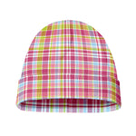 Cotton Candy Pastel Plaid Pattern Print Beanie