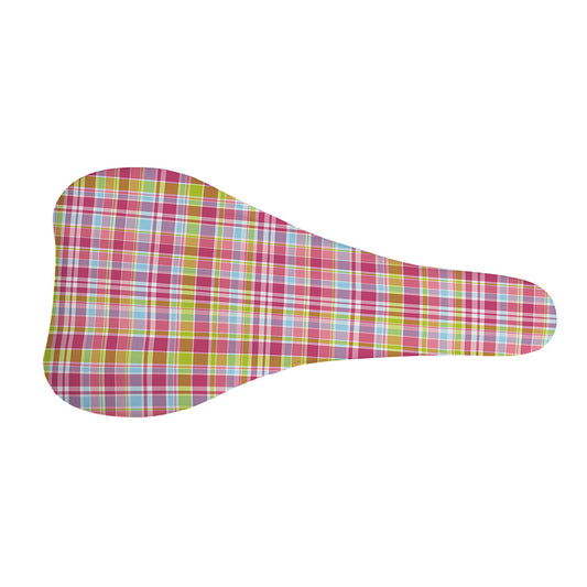 Cotton Candy Pastel Plaid Pattern Print Bicycle Seat Cover