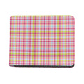 Cotton Candy Pastel Plaid Pattern Print Bifold Wallet