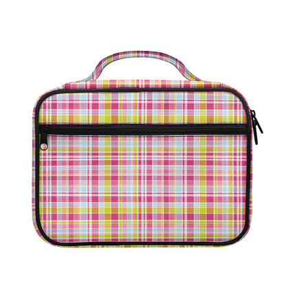 Cotton Candy Pastel Plaid Pattern Print Briefcase Bible Bag