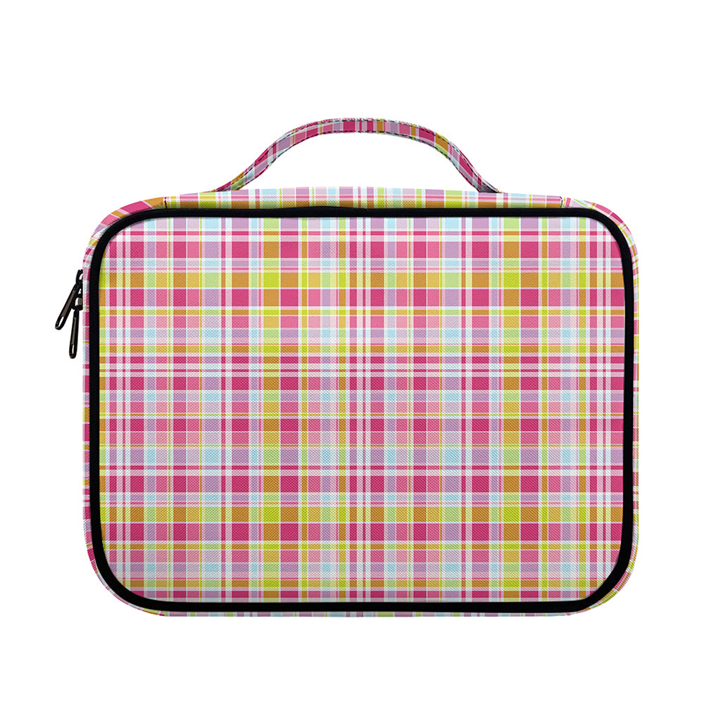Cotton Candy Pastel Plaid Pattern Print Briefcase Bible Bag