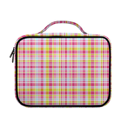 Cotton Candy Pastel Plaid Pattern Print Briefcase Bible Bag